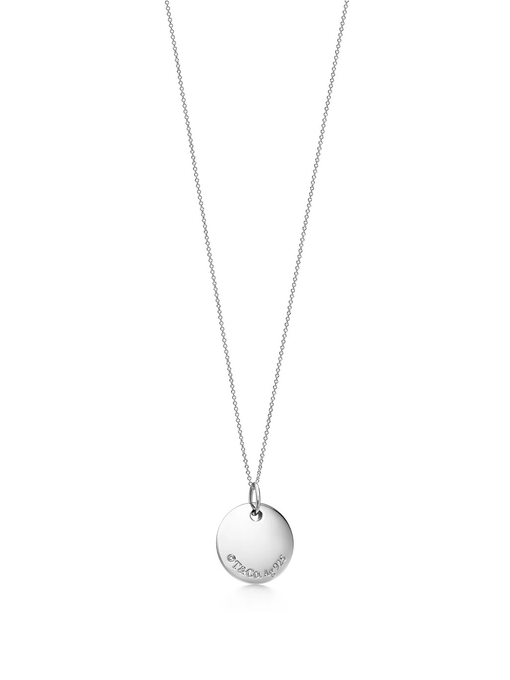 Tiffany & Co. Round Disc Pendant Necklace - Silver